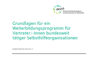 Titelseite vom Ergebnisbericht des ÖKUSS-Weiterbildungskonzept