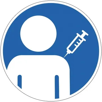 Menschenfigur mit Spritze