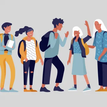 Jugendliche im Gespräch