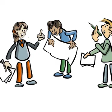 3Personen,diemiteinanderdiskutieren